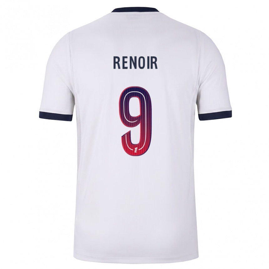ילדים כדורגל Eddrick Renoir #9 לבן שחור אדום הרחק ג'רזי 2026/27