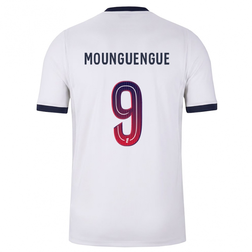 ילדים כדורגל Pierre Mounguengue #9 לבן שחור אדום הרחק ג'רזי 2026/27