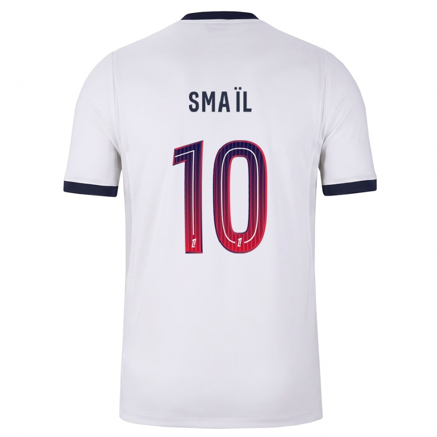 ילדים כדורגל Walid Smaïl #10 לבן שחור אדום הרחק ג'רזי 2026/27