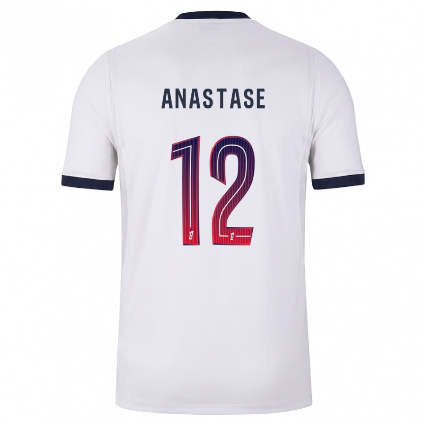 ילדים כדורגל Kenji Anastase #12 לבן שחור אדום הרחק ג'רזי 2026/27