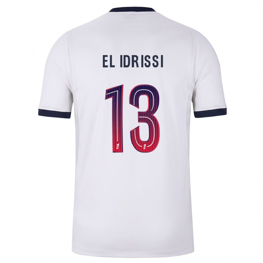 ילדים כדורגל Mohamed-Amine El Idrissi #13 לבן שחור אדום הרחק ג'רזי 2026/27