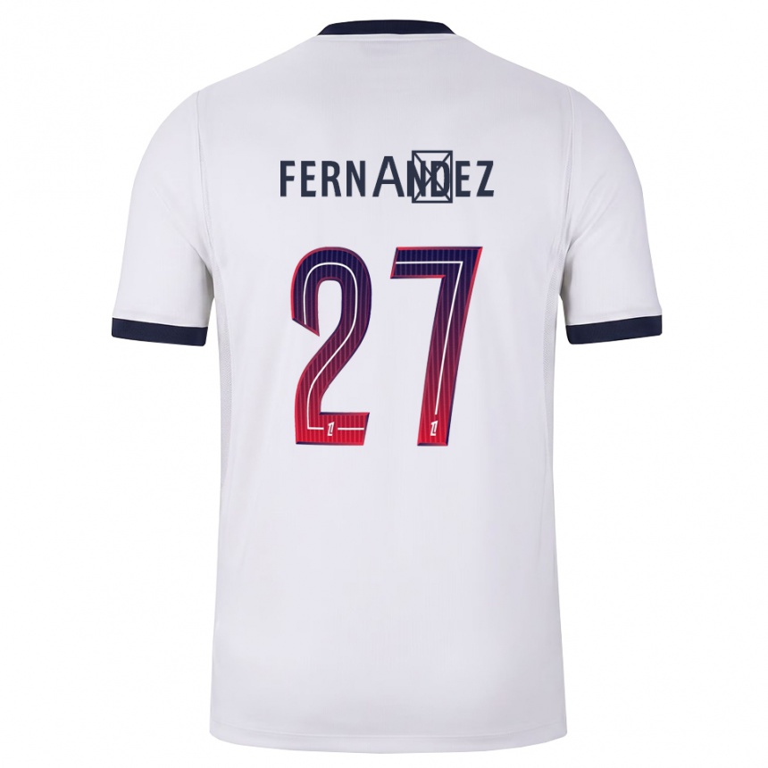 ילדים כדורגל Pedro Fernández #27 לבן שחור אדום הרחק ג'רזי 2026/27
