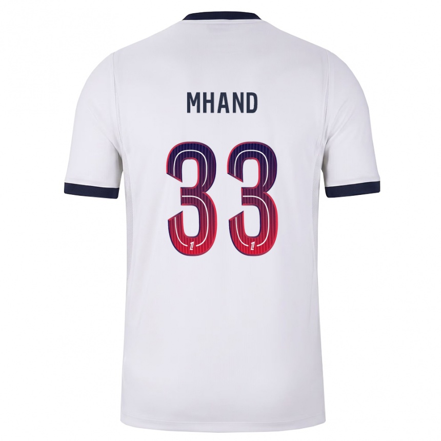 ילדים כדורגל Ilian Mhand #33 לבן שחור אדום הרחק ג'רזי 2026/27