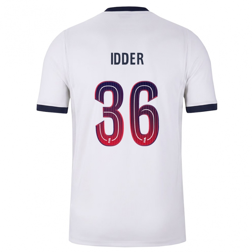ילדים כדורגל Younes Idder #36 לבן שחור אדום הרחק ג'רזי 2026/27
