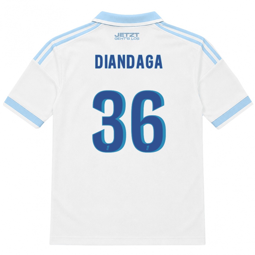 ילדים כדורגל Hermann Diandaga #36 כחול שמיים בהיר לבן אדום הרחק ג'רזי 2026/27