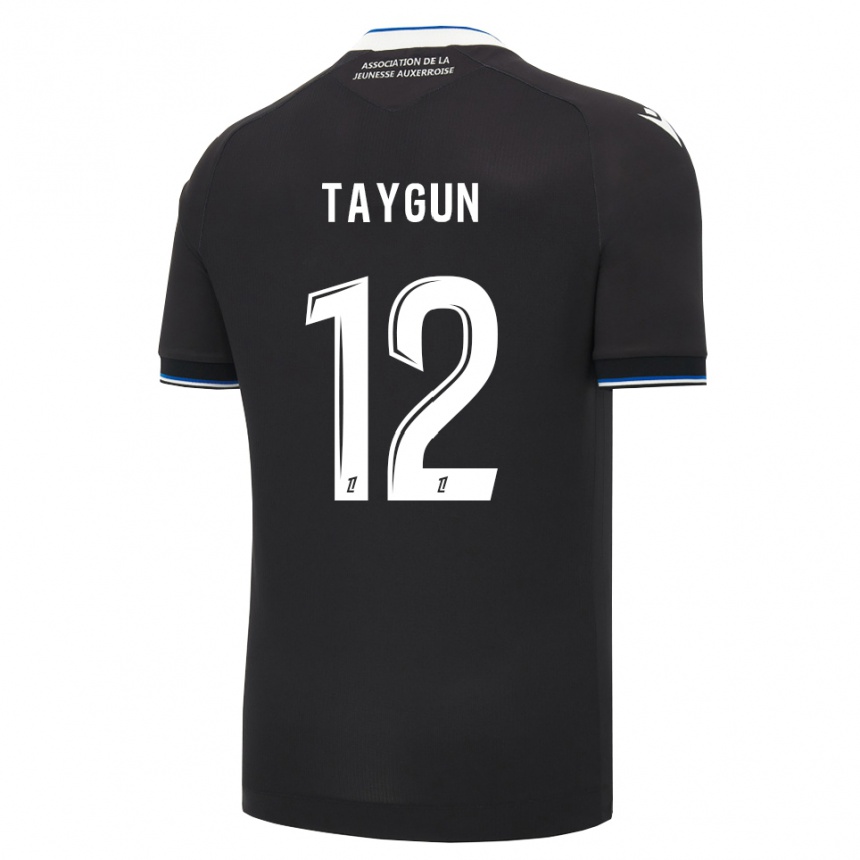 ילדים כדורגל Omer Taygun #12 שחור כחול לבן הרחק ג'רזי 2026/27