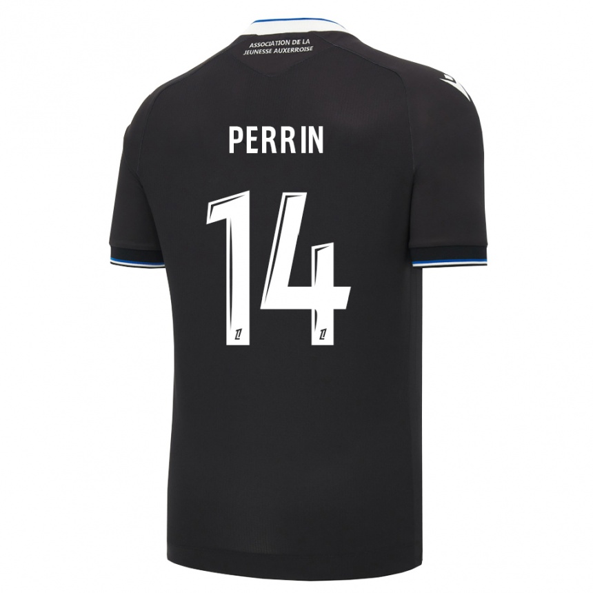 ילדים כדורגל Noah Perrin #14 שחור כחול לבן הרחק ג'רזי 2026/27