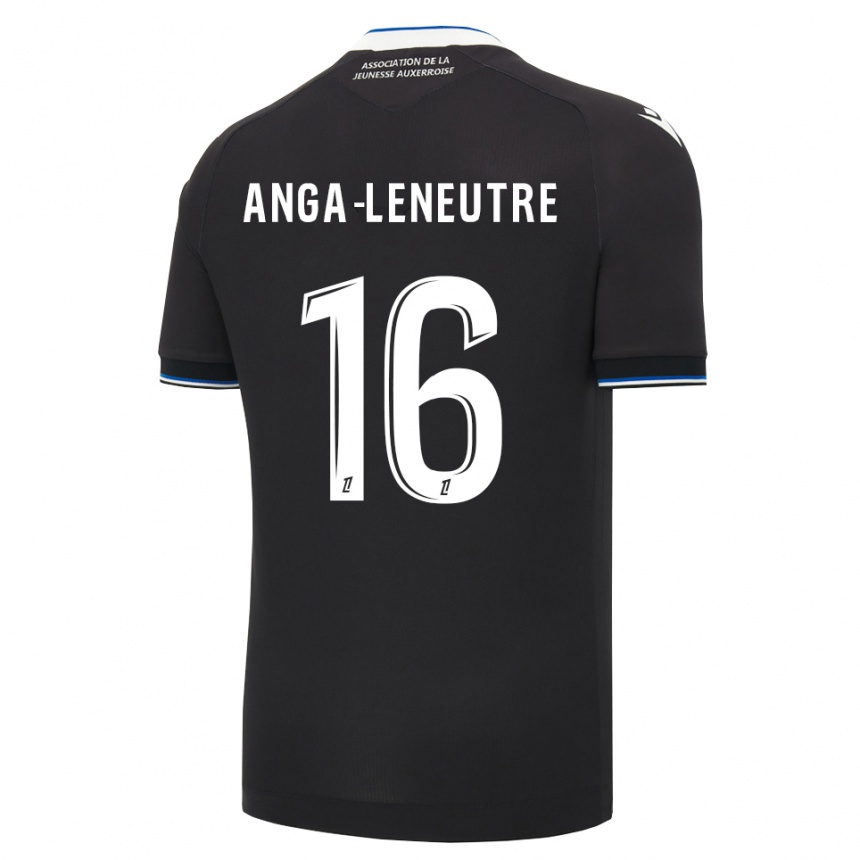 ילדים כדורגל Nathan Anga-Leneutre #16 שחור כחול לבן הרחק ג'רזי 2026/27