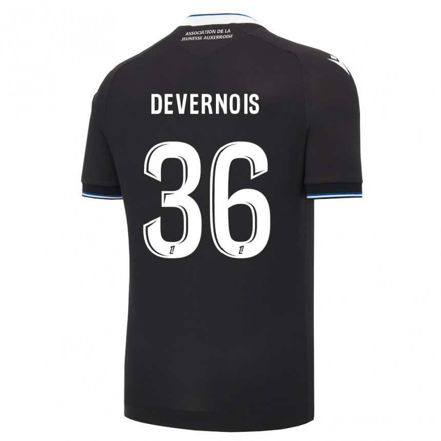 ילדים כדורגל Tidiane Devernois #36 שחור כחול לבן הרחק ג'רזי 2026/27