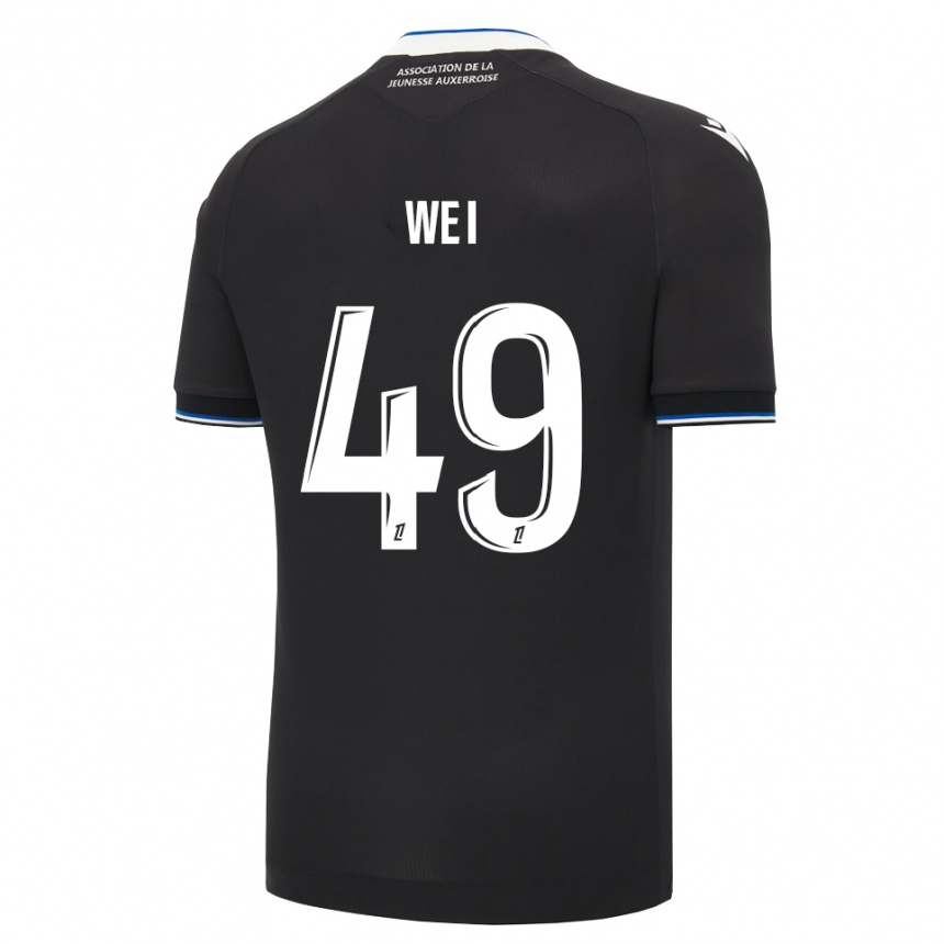 ילדים כדורגל Xiangxin Wei #49 שחור כחול לבן הרחק ג'רזי 2026/27