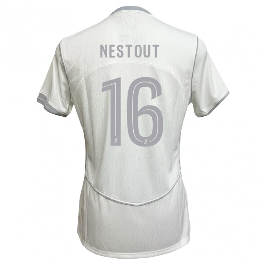 ילדים כדורגל Yves-Thomas Nestout #16 לבן אפור הרחק ג'רזי 2026/27