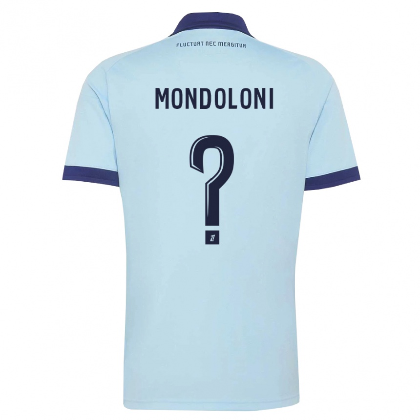 ילדים כדורגל Tino Mondoloni #0 כחול תירס שחור הרחק ג'רזי 2026/27