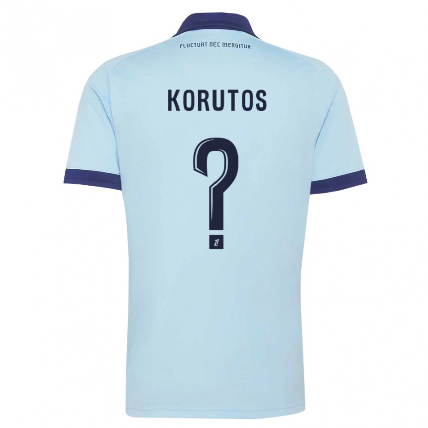 ילדים כדורגל Ayethan Korutos #0 כחול תירס שחור הרחק ג'רזי 2026/27