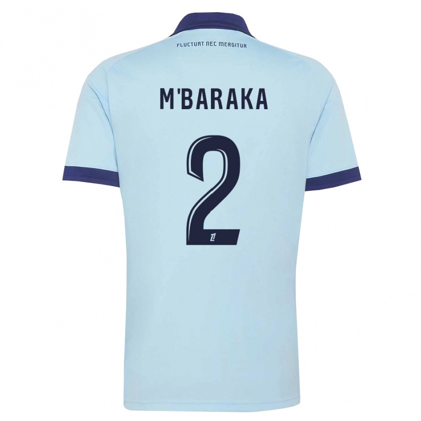 ילדים כדורגל Abdallah M'baraka #2 כחול תירס שחור הרחק ג'רזי 2026/27