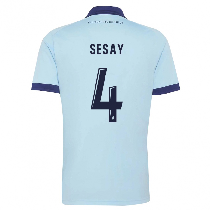 ילדים כדורגל Mohamed Sesay #4 כחול תירס שחור הרחק ג'רזי 2026/27