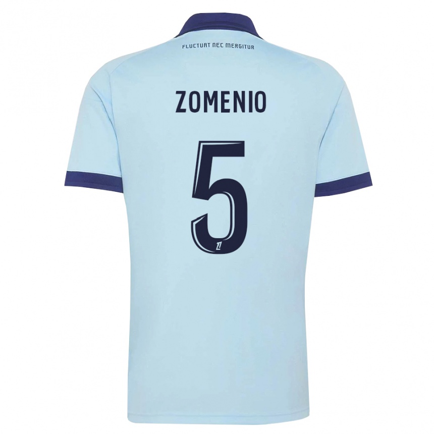 ילדים כדורגל Paco Zomenio #5 כחול תירס שחור הרחק ג'רזי 2026/27