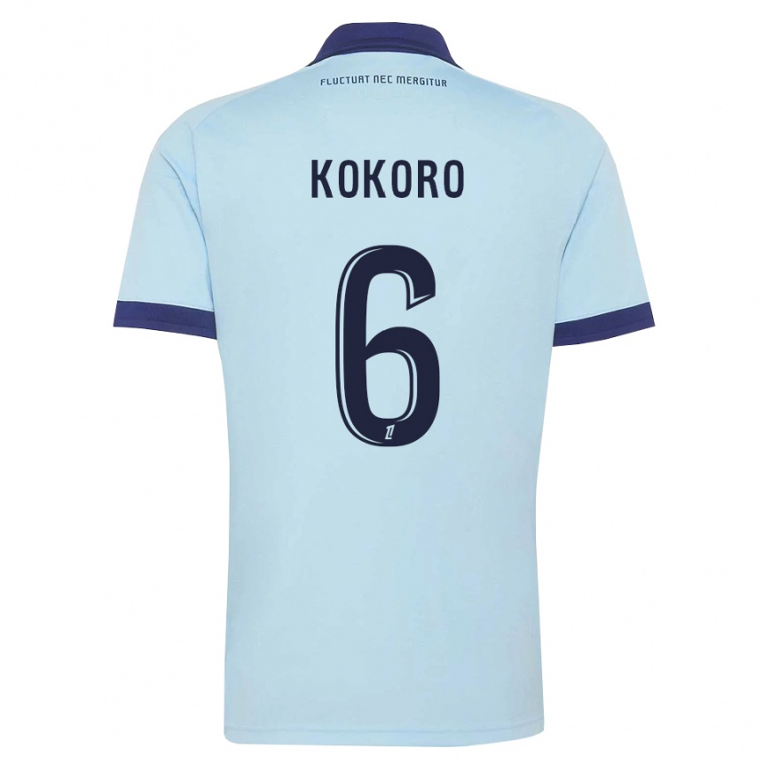 ילדים כדורגל Clarence Kokoro #6 כחול תירס שחור הרחק ג'רזי 2026/27