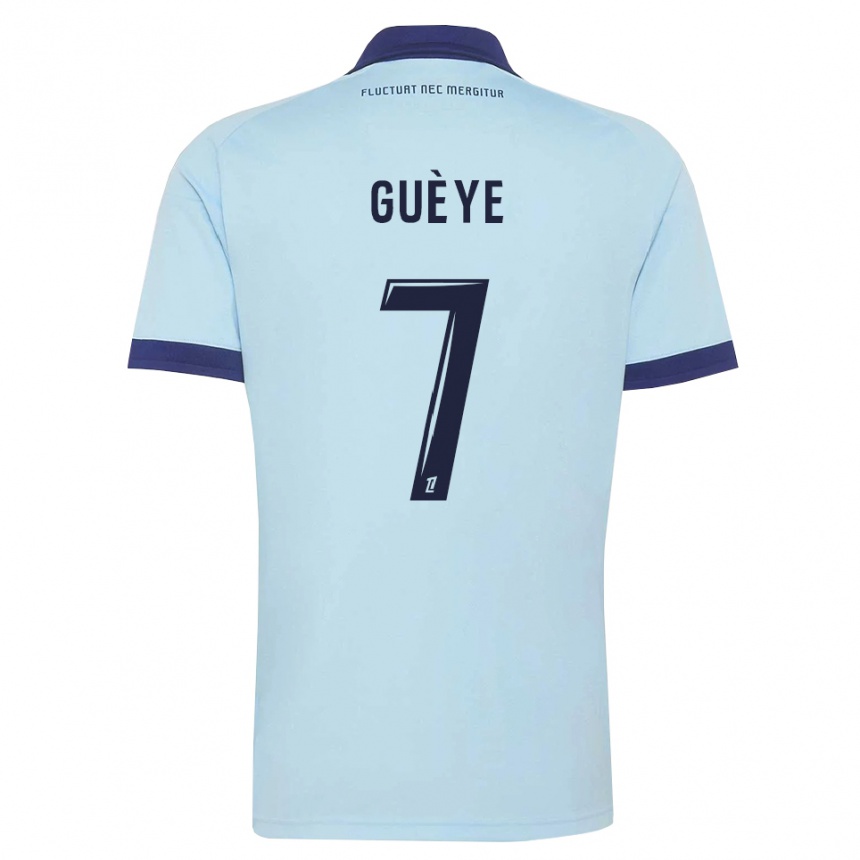 ילדים כדורגל Siny Guèye #7 כחול תירס שחור הרחק ג'רזי 2026/27