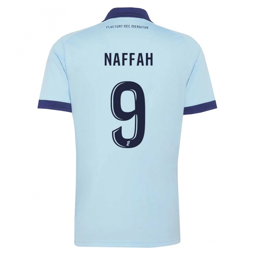 ילדים כדורגל Chahine Naffah #9 כחול תירס שחור הרחק ג'רזי 2026/27