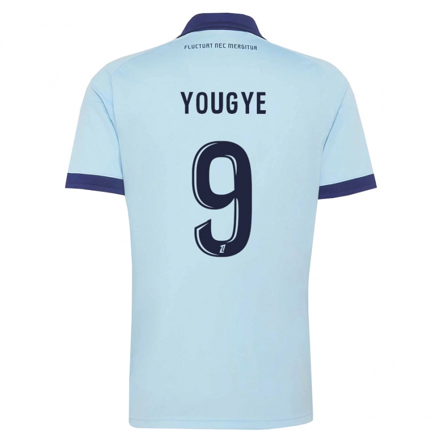 ילדים כדורגל Joshua Yougye #9 כחול תירס שחור הרחק ג'רזי 2026/27