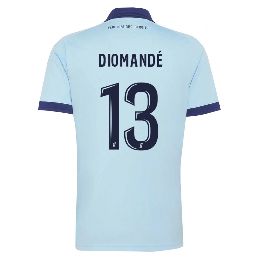 ילדים כדורגל Vassancy Diomandé #13 כחול תירס שחור הרחק ג'רזי 2026/27