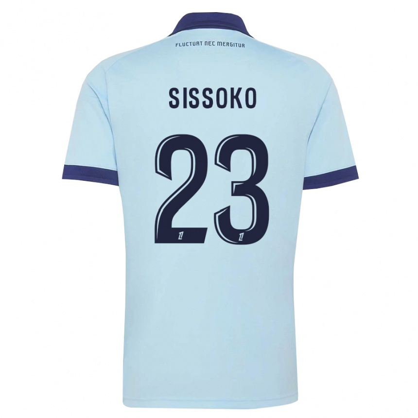 ילדים כדורגל Teninsoun Sissoko #23 כחול תירס שחור הרחק ג'רזי 2026/27