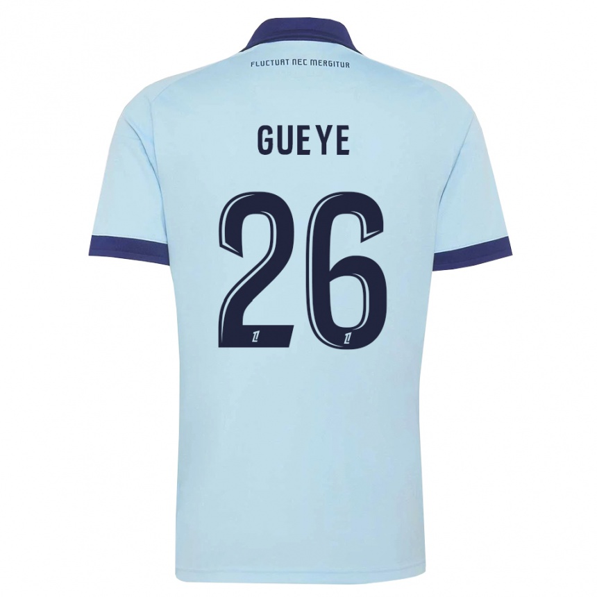 ילדים כדורגל Lamine Gueye #26 כחול תירס שחור הרחק ג'רזי 2026/27