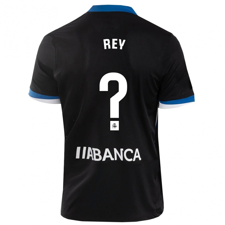 ילדים כדורגל José Rey #0 שחור כחול לבן הרחק ג'רזי 2026/27