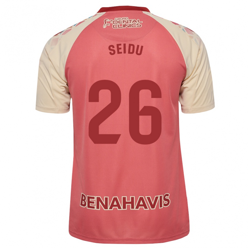 ילדים כדורגל Abubakar Seidu #26 ורוד בהיר אדום כחול הרחק ג'רזי 2026/27