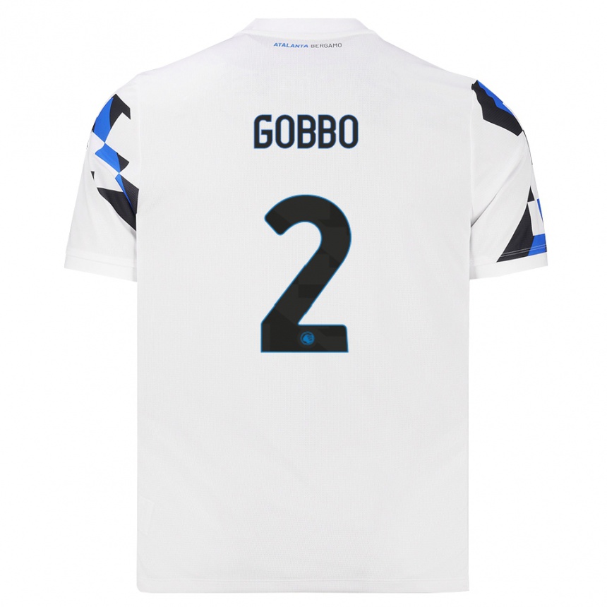 ילדים כדורגל Luca Gobbo #2 לבן אדום כחול הרחק ג'רזי 2026/27 ילדים כדורגל Luca Gobbo #2 לבן אדום כחול הרחק ג'רזי 2026/27
