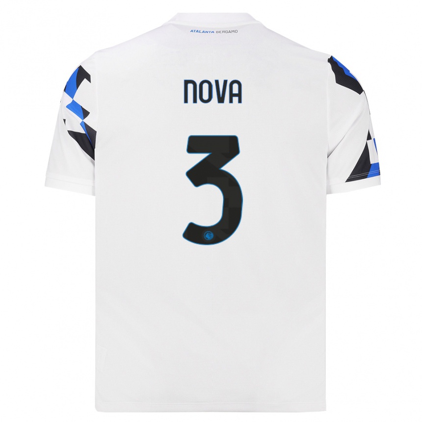 ילדים כדורגל Riccardo Nova #3 לבן אדום כחול הרחק ג'רזי 2026/27 ילדים כדורגל Riccardo Nova #3 לבן אדום כחול הרחק ג'רזי 2026/27