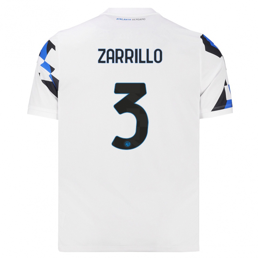 ילדים כדורגל Antonio Zarrillo #3 לבן אדום כחול הרחק ג'רזי 2026/27