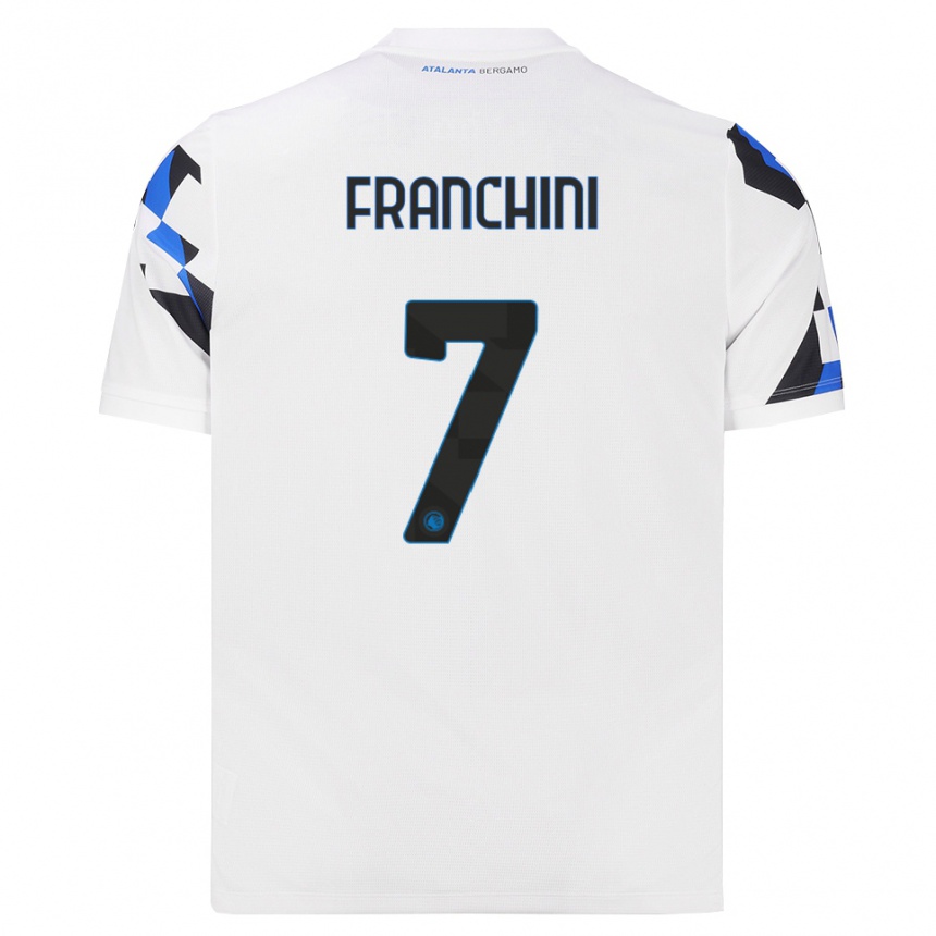 ילדים כדורגל Alessandro Franchini #7 לבן אדום כחול הרחק ג'רזי 2026/27