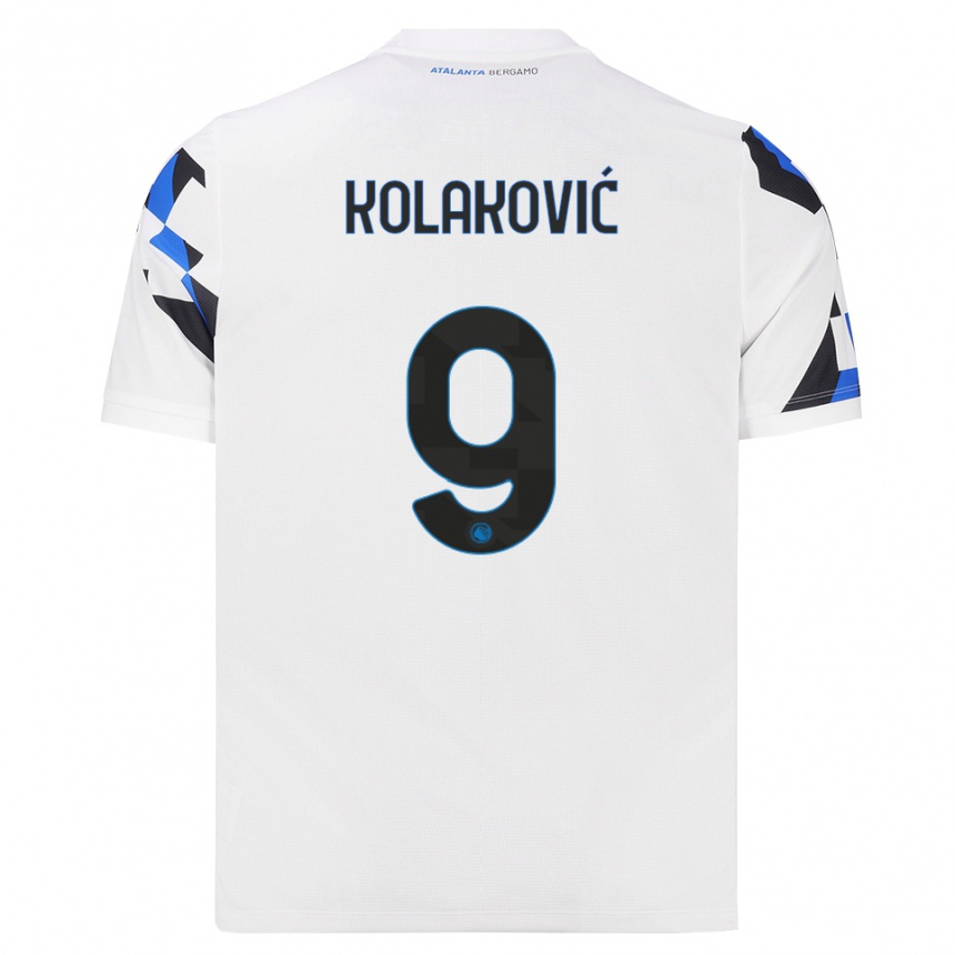 ילדים כדורגל Vinko Kolaković #9 לבן אדום כחול הרחק ג'רזי 2026/27