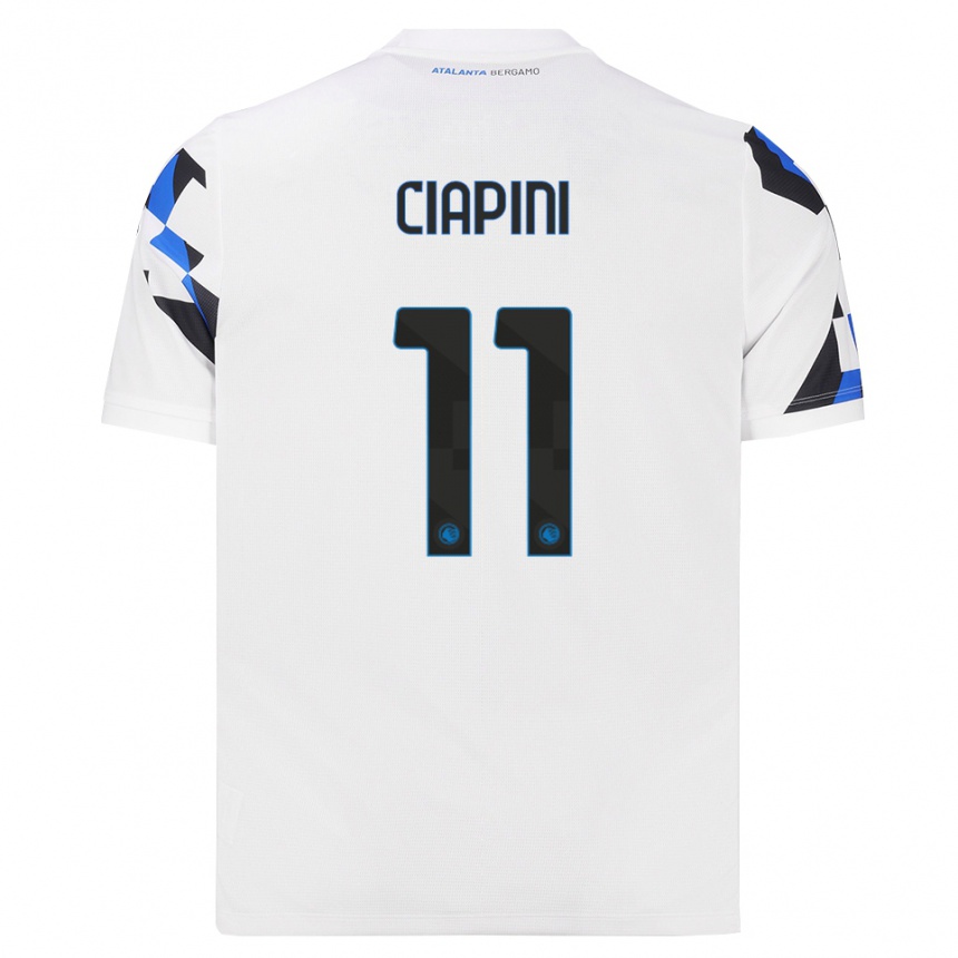 ילדים כדורגל Adriano Ciapini #11 לבן אדום כחול הרחק ג'רזי 2026/27
