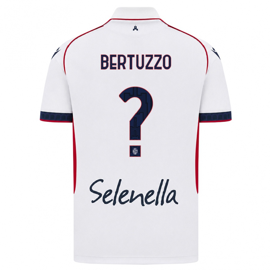 ילדים כדורגל Francesco Bertuzzo #0 לבן אדום כחול מלכותי הרחק ג'רזי 2026/27