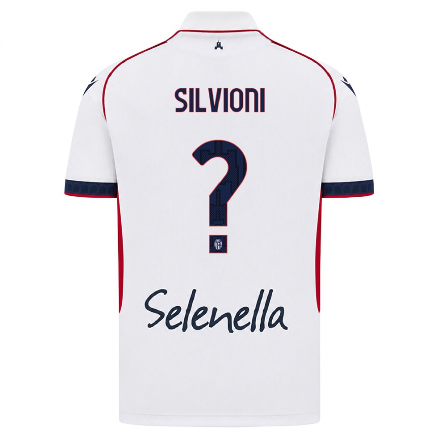 ילדים כדורגל Ludovica Silvioni #0 לבן אדום כחול מלכותי הרחק ג'רזי 2026/27