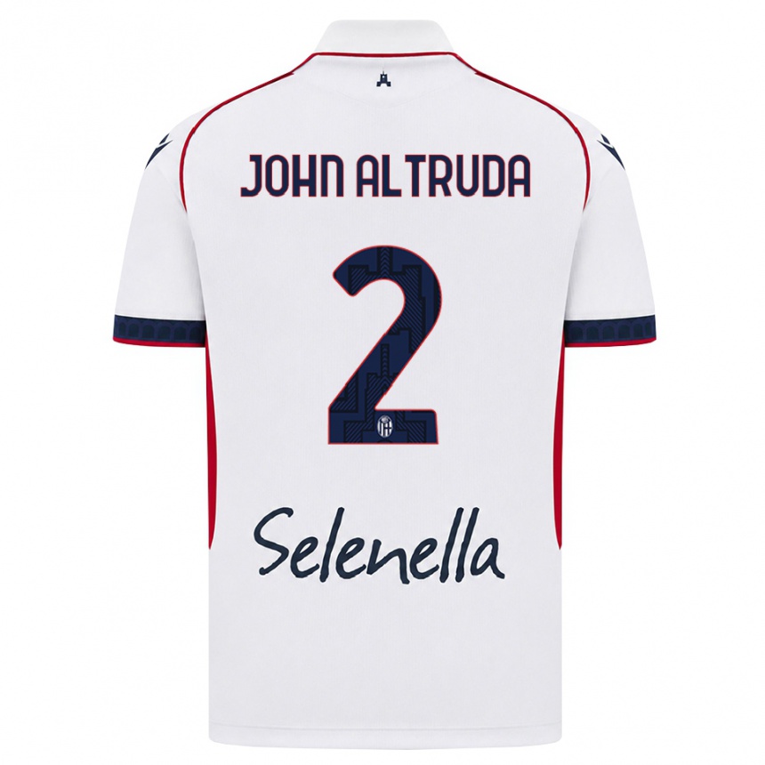 ילדים כדורגל Alessandro John Altruda #2 לבן אדום כחול מלכותי הרחק ג'רזי 2026/27