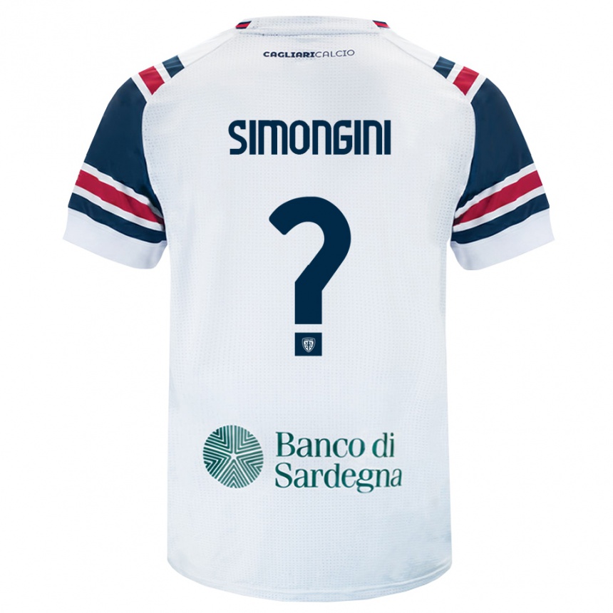 ילדים כדורגל Andrea Simongini #0 לבן אדום ירוק הרחק ג'רזי 2026/27 ילדים כדורגל Andrea Simongini #0 לבן אדום ירוק הרחק ג'רזי 2026/27