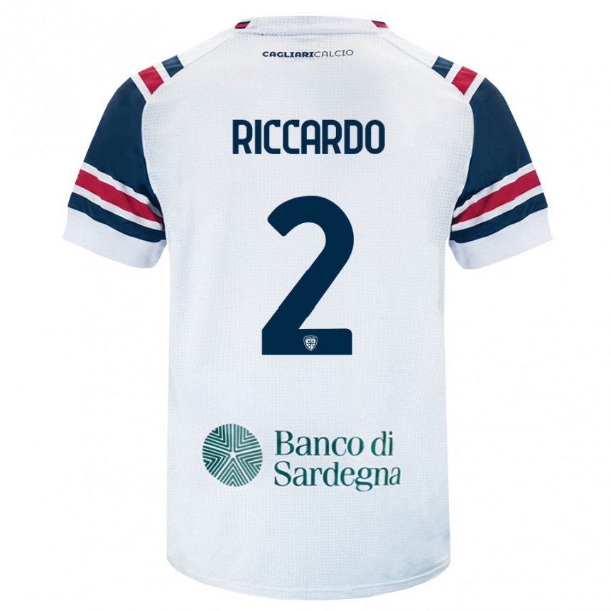 ילדים כדורגל Riccardo Congiu #2 לבן אדום ירוק הרחק ג'רזי 2026/27