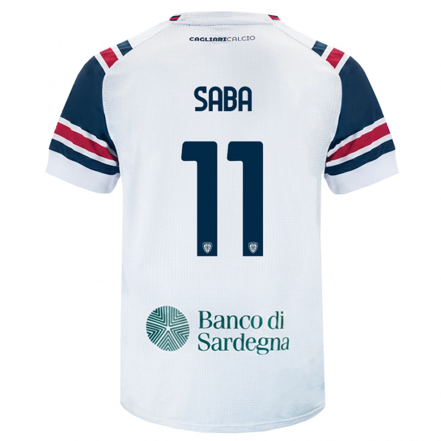 ילדים כדורגל Alessio Saba #11 לבן אדום ירוק הרחק ג'רזי 2026/27 ילדים כדורגל Alessio Saba #11 לבן אדום ירוק הרחק ג'רזי 2026/27