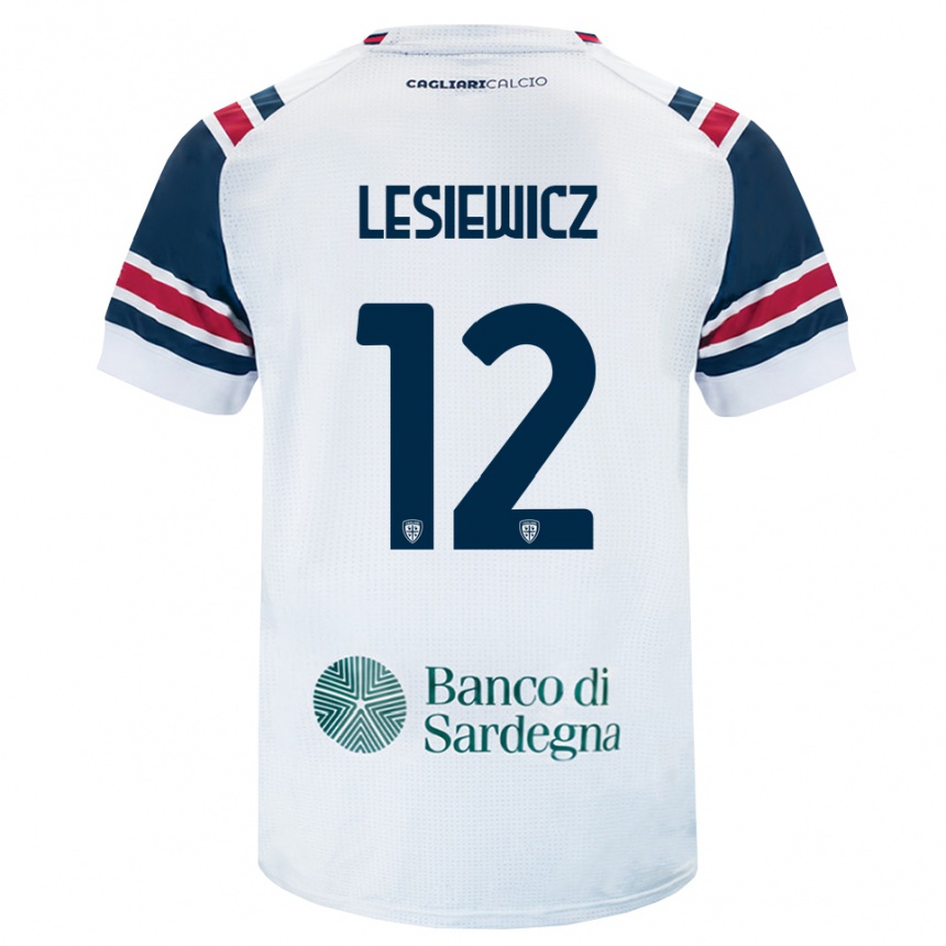 ילדים כדורגל Mateusz Lesiewicz #12 לבן אדום ירוק הרחק ג'רזי 2026/27