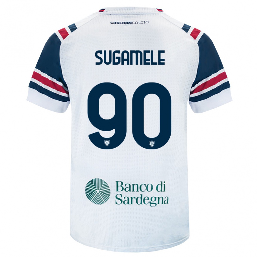ילדים כדורגל Alessandro Sugamele #90 לבן אדום ירוק הרחק ג'רזי 2026/27 ילדים כדורגל Alessandro Sugamele #90 לבן אדום ירוק הרחק ג'רזי 2026/27