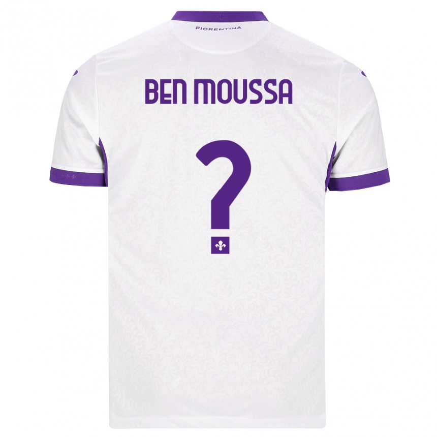 ילדים כדורגל Mehdi Ben Moussa #0 לבן סגול הרחק ג'רזי 2026/27
