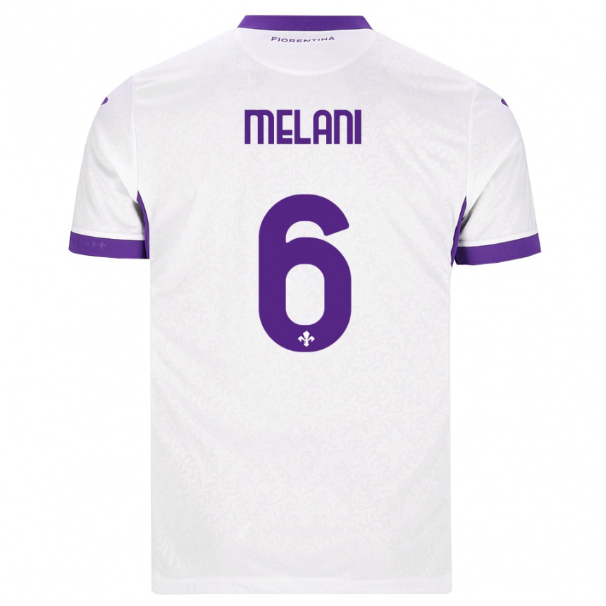 ילדים כדורגל Federico Melani #6 לבן סגול הרחק ג'רזי 2026/27