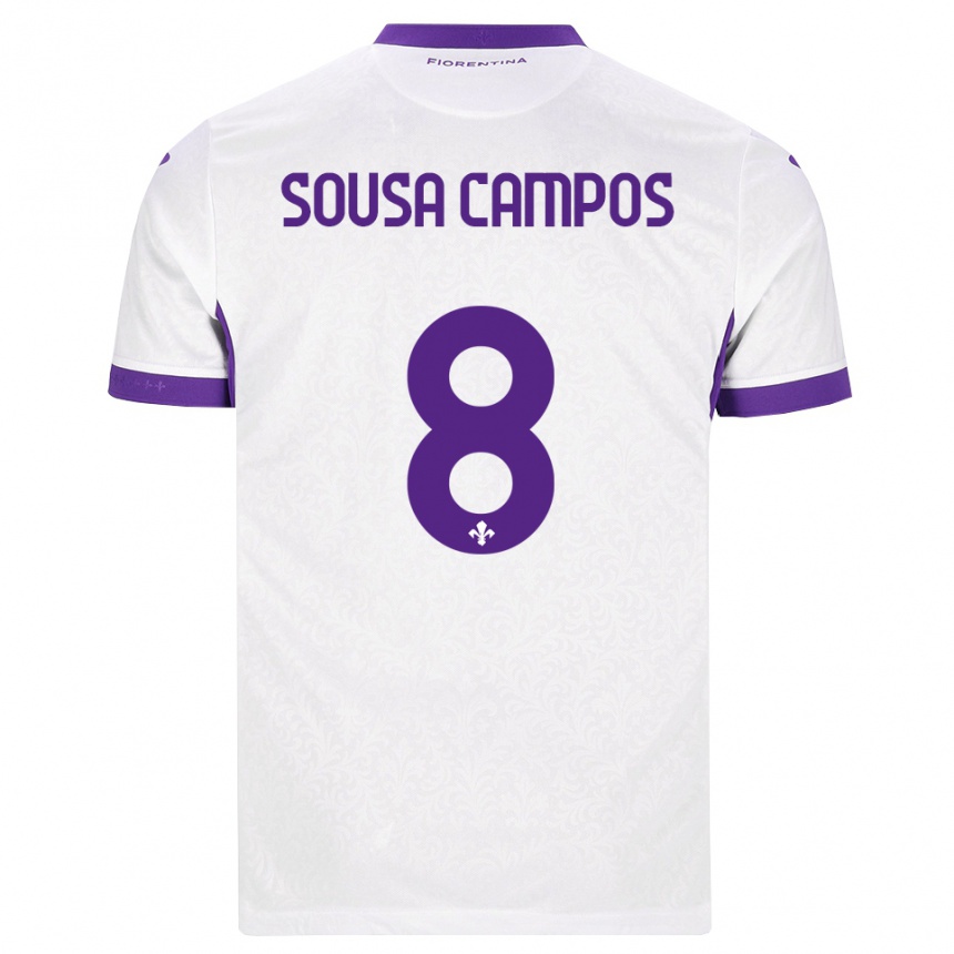 ילדים כדורגל Matteo Sousa Campos #8 לבן סגול הרחק ג'רזי 2026/27