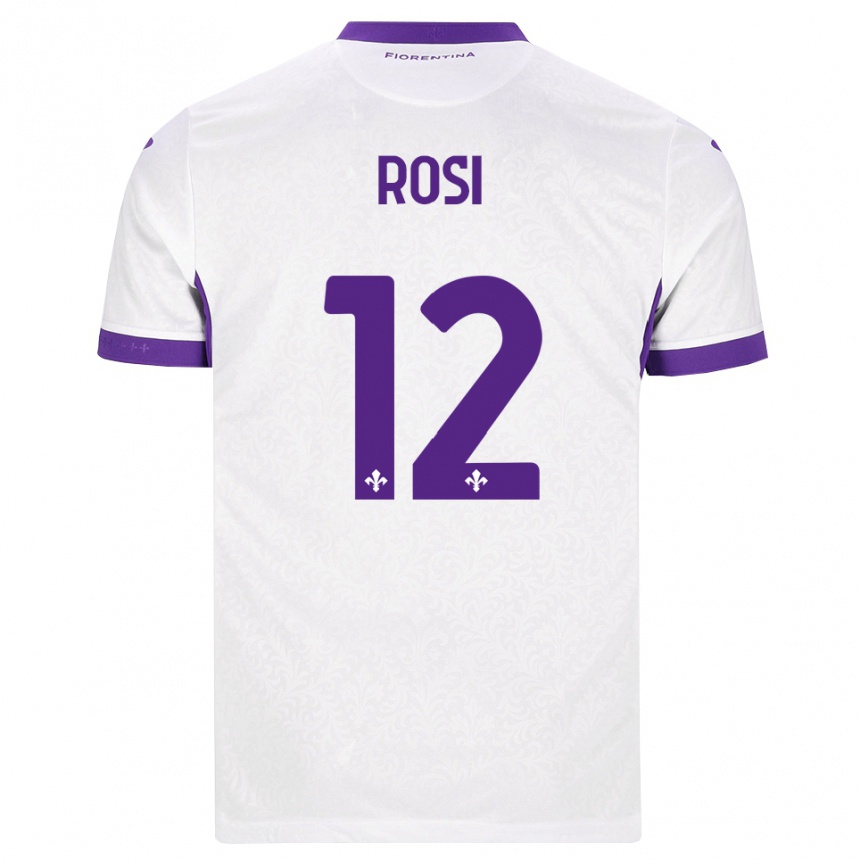 ילדים כדורגל Ettore Rosi #12 לבן סגול הרחק ג'רזי 2026/27