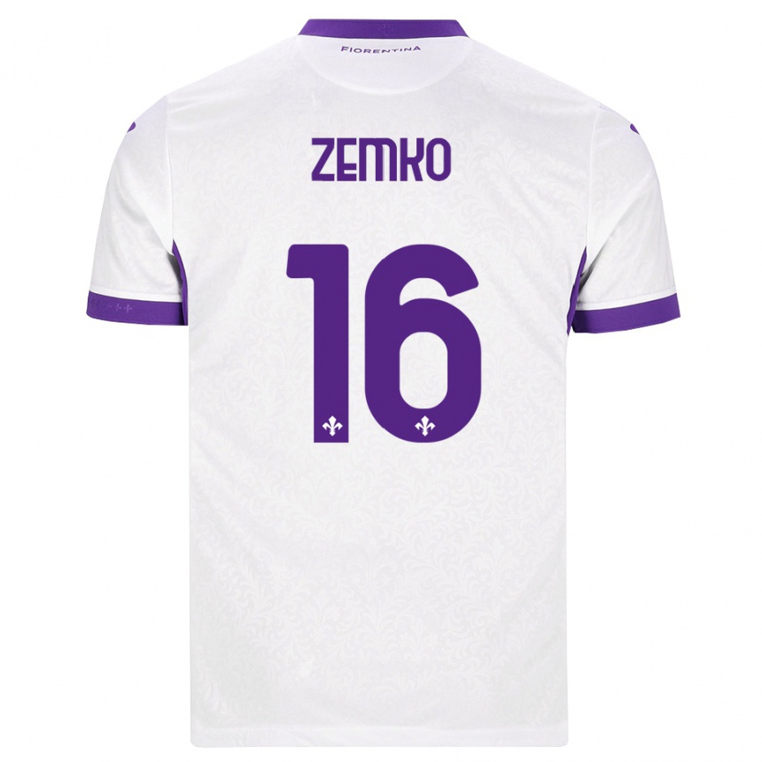 ילדים כדורגל Tomas Zemko #16 לבן סגול הרחק ג'רזי 2026/27
