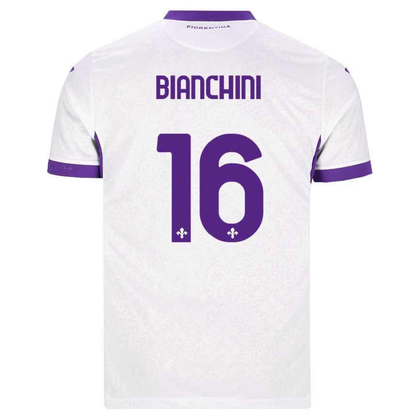 ילדים כדורגל Arno Bianchini #16 לבן סגול הרחק ג'רזי 2026/27
