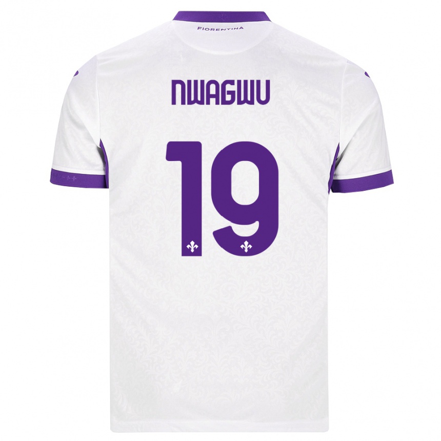 ילדים כדורגל Ikenna Nwagwu #19 לבן סגול הרחק ג'רזי 2026/27
